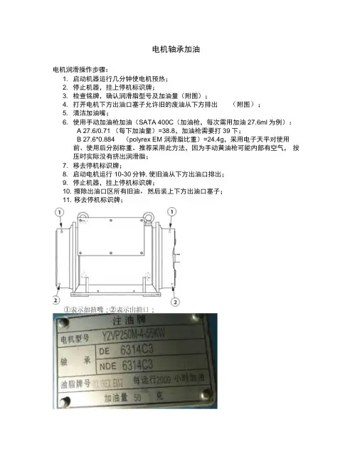 电机轴承加油步骤