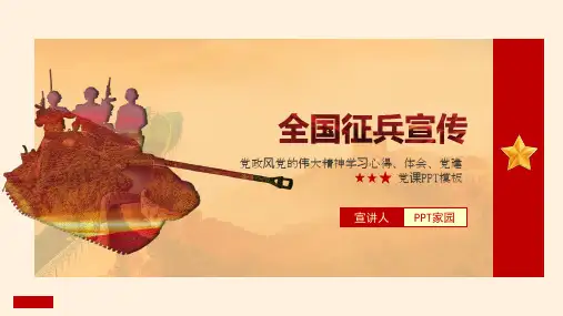 征兵宣传ppt模板