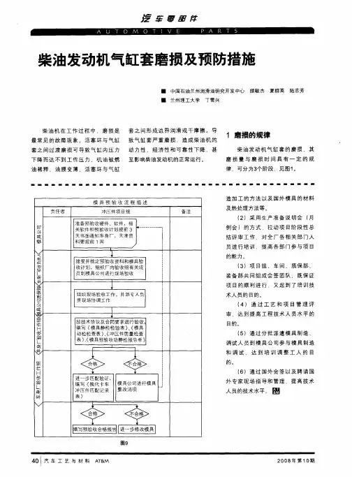 柴油发动机气缸套磨损及预防措施