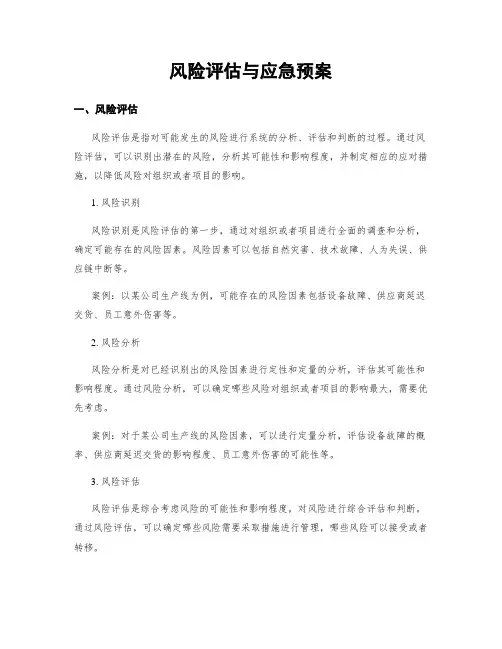 风险评估与应急预案