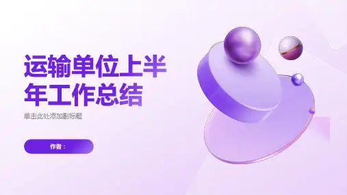 运输单位上半年工作总结PPT