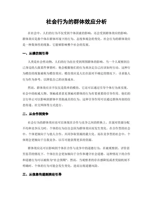 社会行为的群体效应分析
