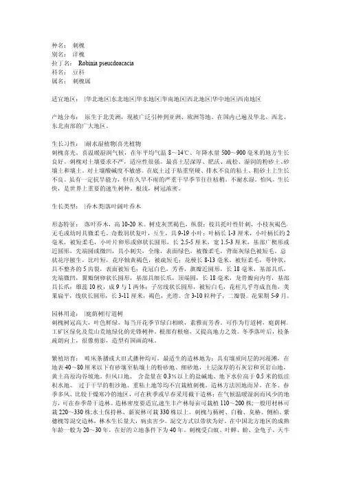刺槐介绍