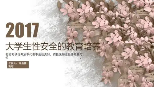 大学生性安全的教育培养 ppt课件