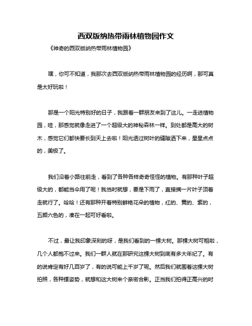 西双版纳热带雨林植物园作文