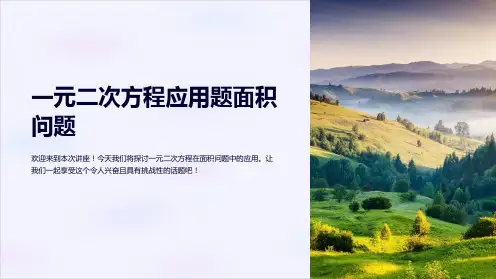 一元二次方程应用题面积问题
