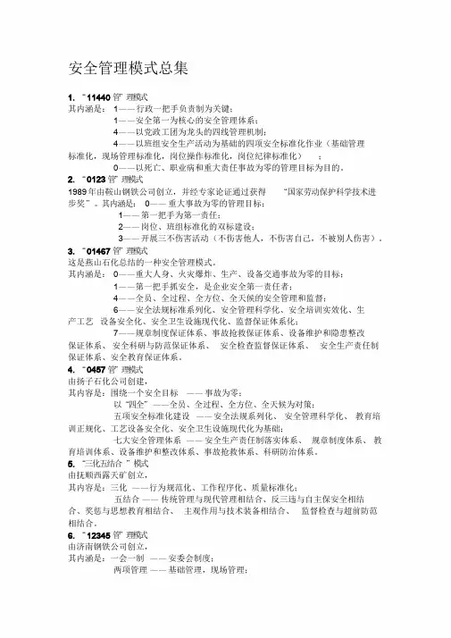 安全管理模式集合.doc