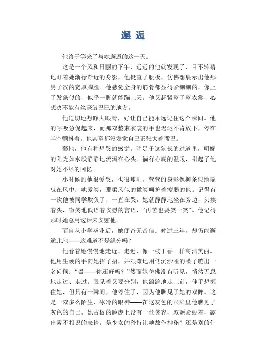 高中生小说习作范文：邂 逅