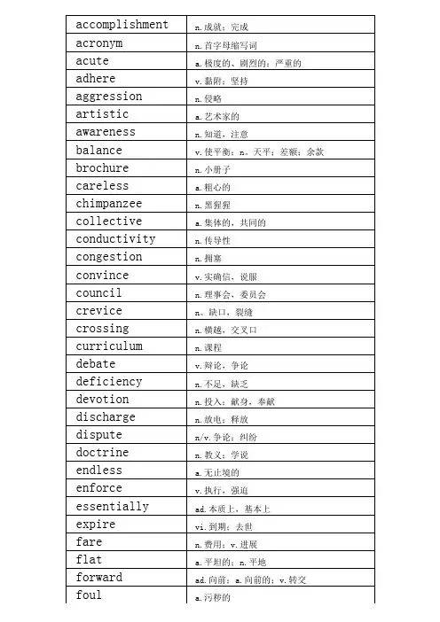 TOEFL红宝书45天突破版(打印版)