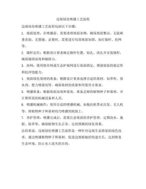 237 边坡绿化喷播工艺流程