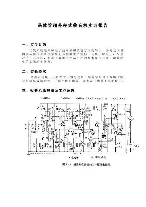 晶体管实验报告