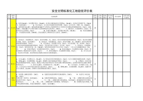 安全文明标准化工地及绿色施工验收评价表