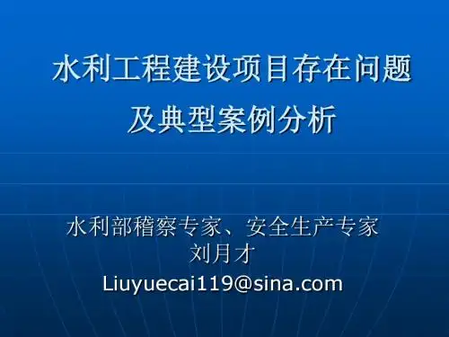 水利工程建设项目存在问题及典型案例分析