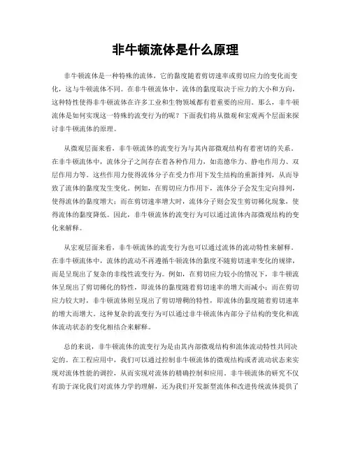 非牛顿流体是什么原理