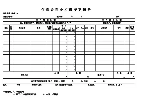 单位变更清册