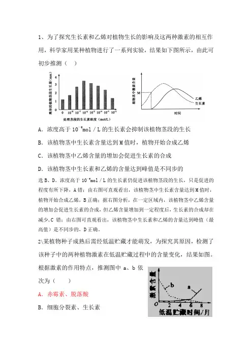 生物补偿反馈题