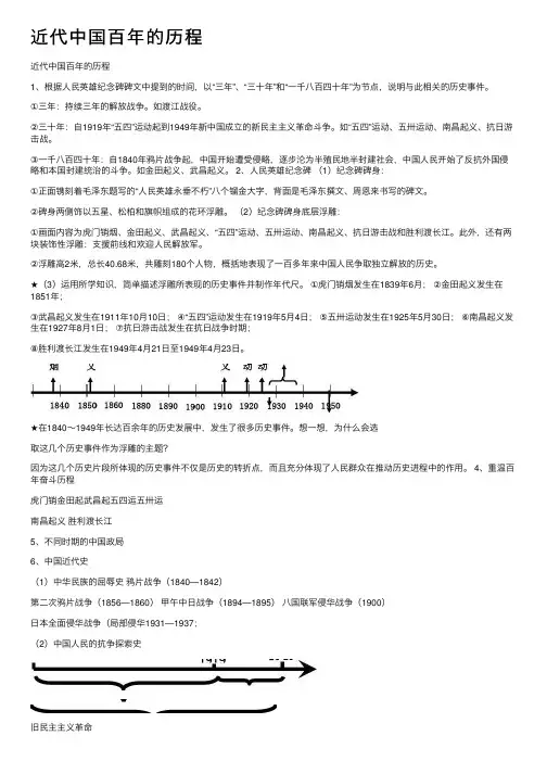 近代中国百年的历程
