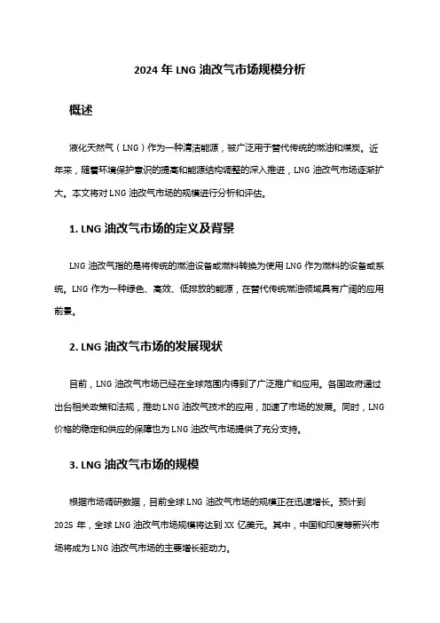 2024年LNG油改气市场规模分析