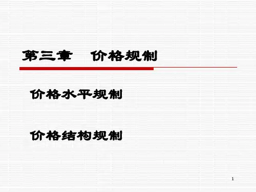 第三讲价格规制(课堂PPT)