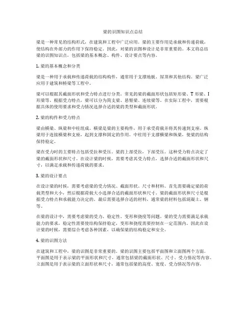 梁的识图知识点总结