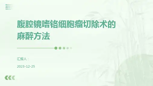 腹腔镜嗜铬细胞瘤切除术的麻醉方法
