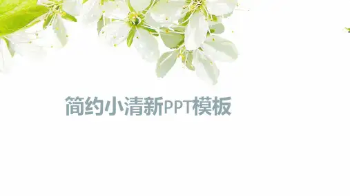 简约小清新PPT模板