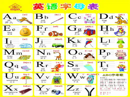 26个英文字母学习ppt完整版课件