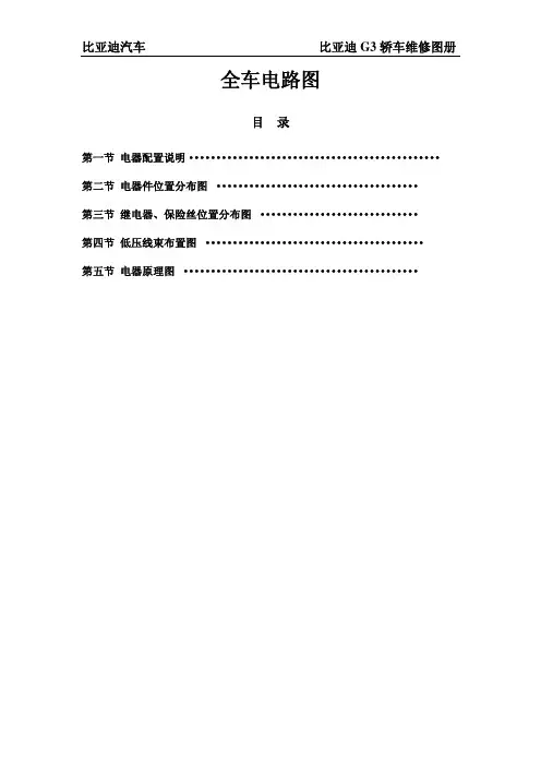 G3(G3R)整车电路图