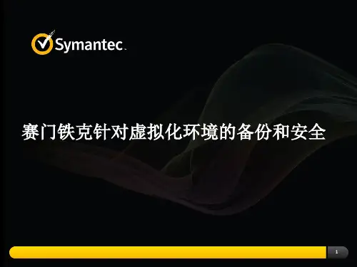 赛门铁克针对虚拟化环境的备份和安全.pptx