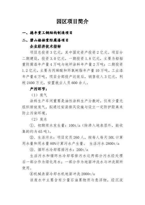 园区项目简介