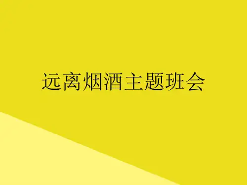 远离烟酒主题班会PPT资料(正式版)