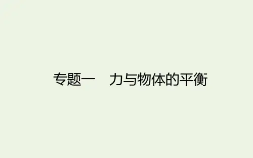 统考版2021高考物理二轮复习专题1力与物体的平衡课件