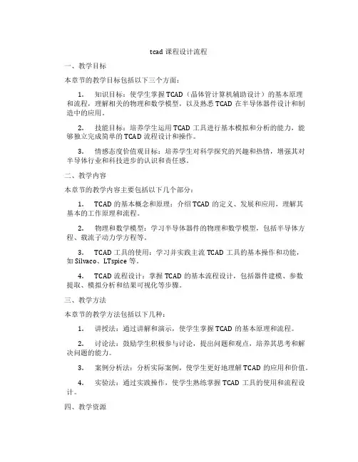 tcad课程设计流程