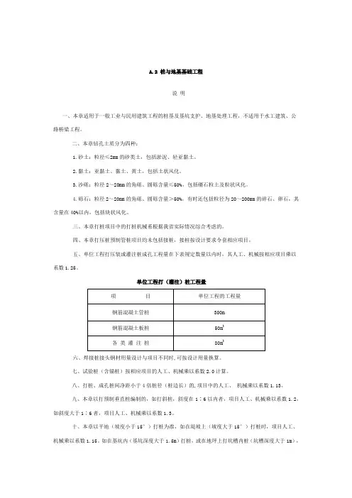 A2 桩与地基基础工程