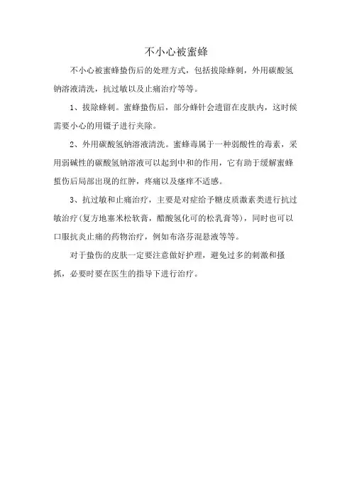 不小心被蜜蜂