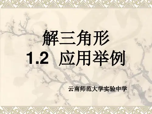 数学人教版必修五《1.2应用举例》(共19张PPT)