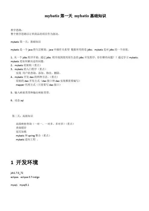 20150317mybatis课堂笔记