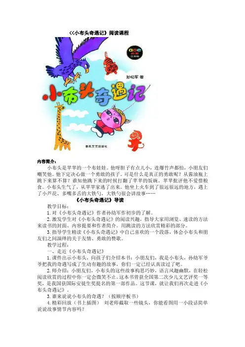 小布头奇遇记阅读课程