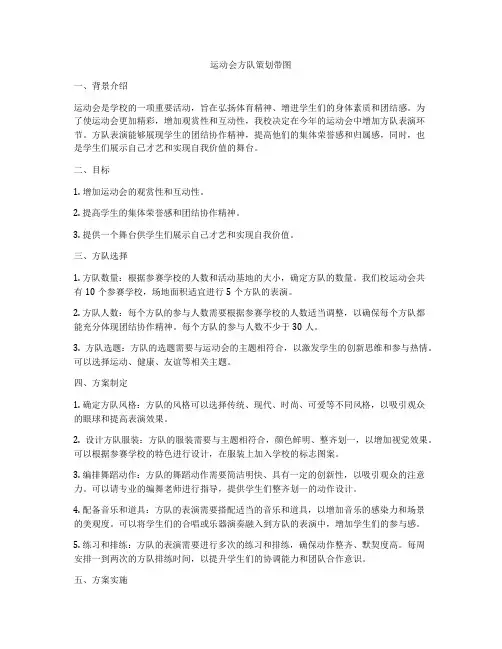 运动会方队策划带图