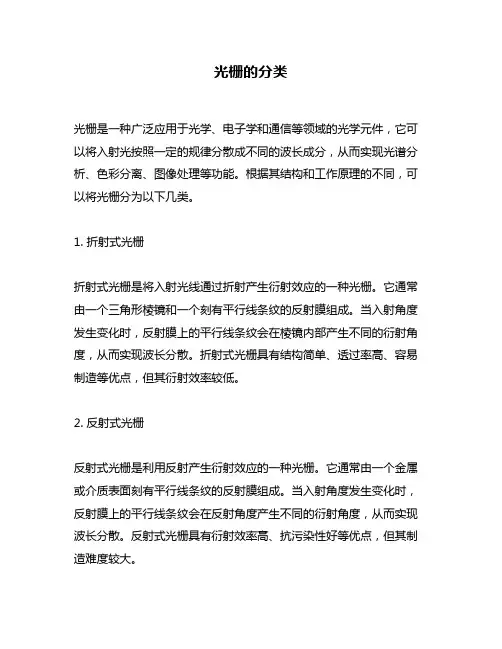 光栅的分类问题回答