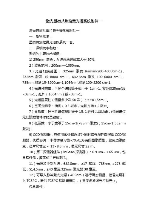 激光显微共焦拉曼光谱系统附件一