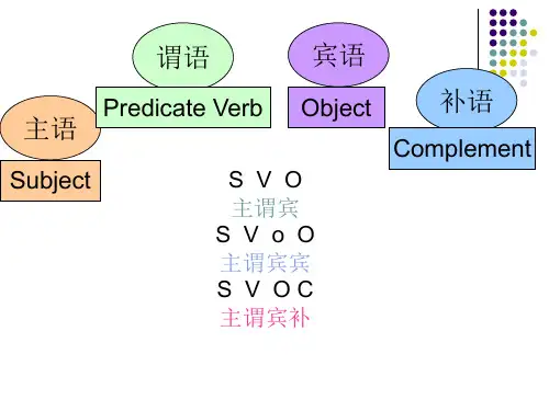 英语语法主谓宾补