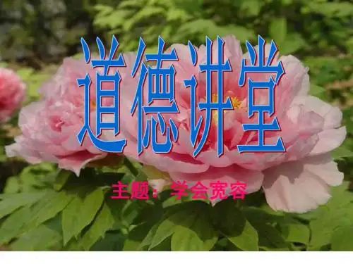 班主任主题班会课件：学会宽容课件