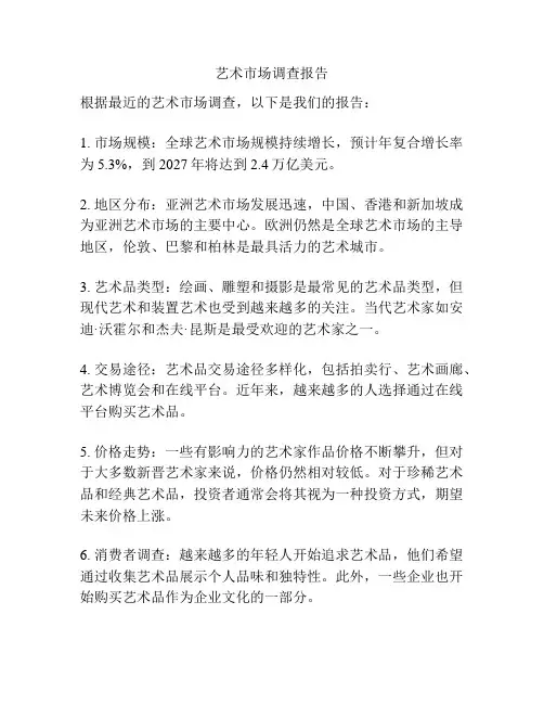 艺术市场调查报告