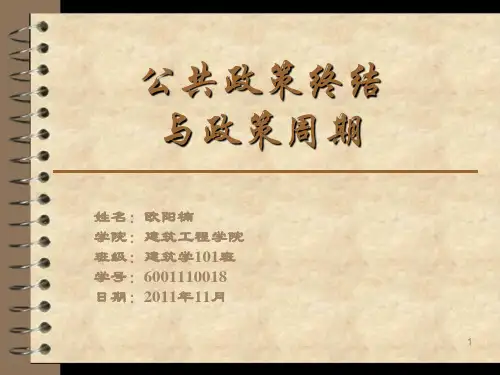 的公共政策终结与周期ppt课件
