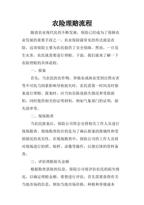 农险理赔流程