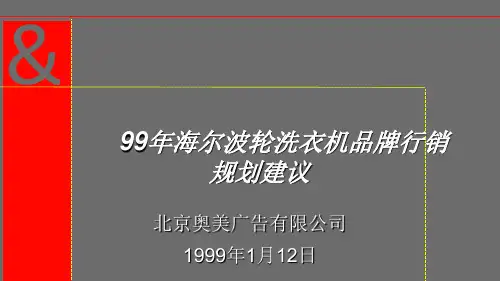 某波轮洗衣机品牌行销规划建议方案(PPT 40页)