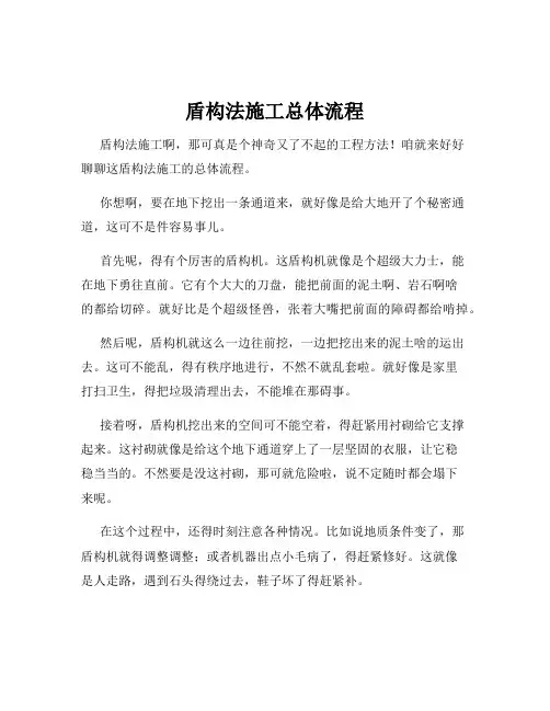 盾构法施工总体流程
