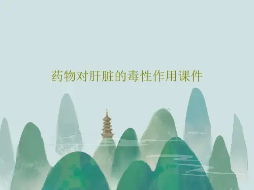 药物对肝脏的毒性作用课件共17页文档
