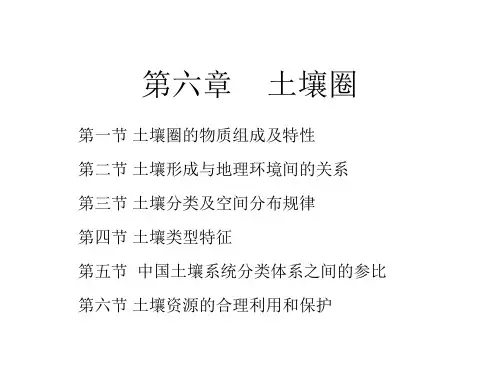 第六章    土壤圈..